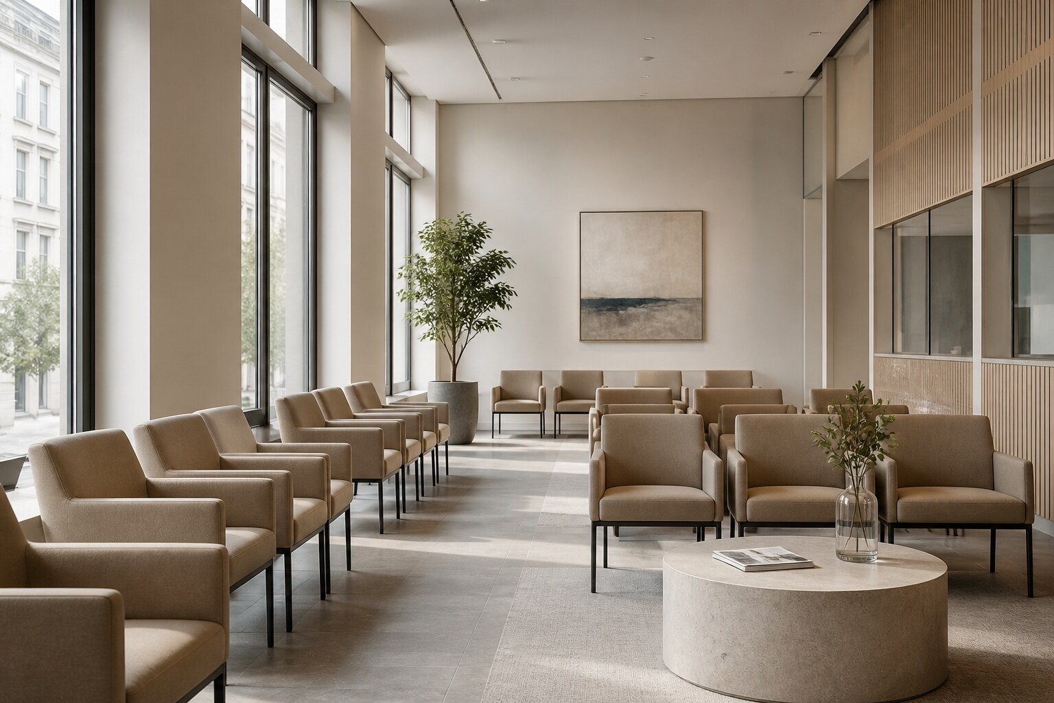 Salle d’attente administrative — asile et démarches
